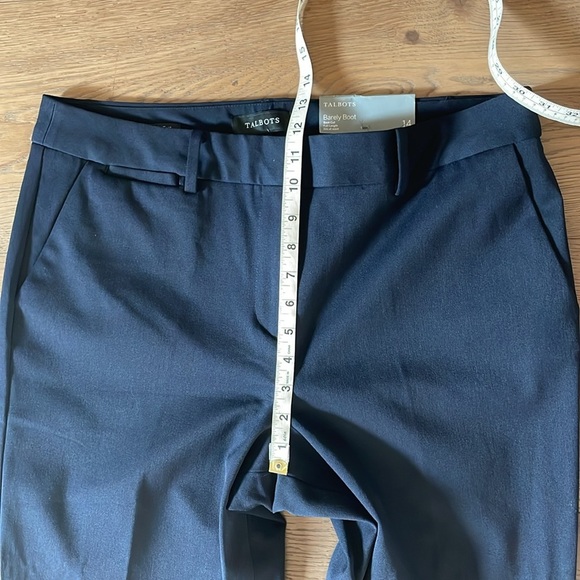 Talbots The Barely Boot Navy Pant Trousers Size 14 NWT - Picture 5 of 13